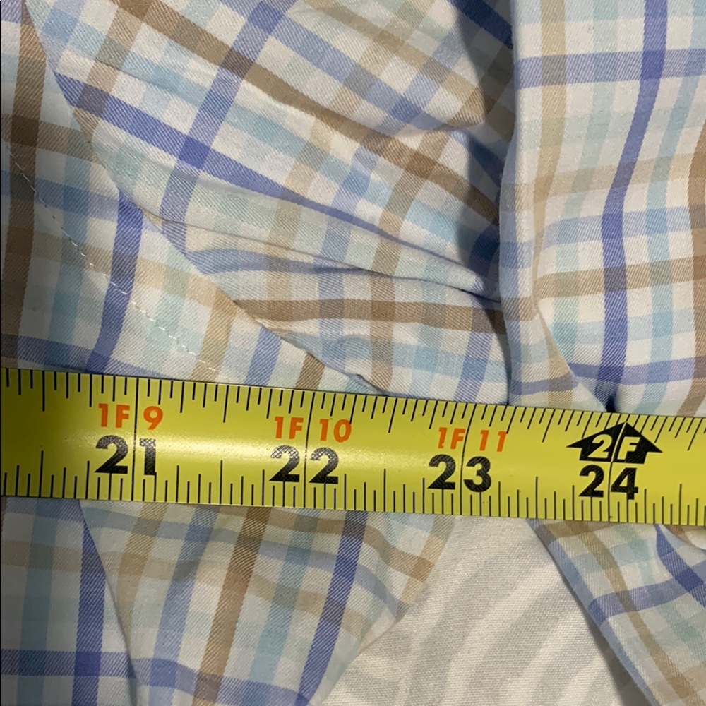 NWT! Peter Millar Crown Crafted Blue Checkered Button-down (L) - Picture 5 of 9